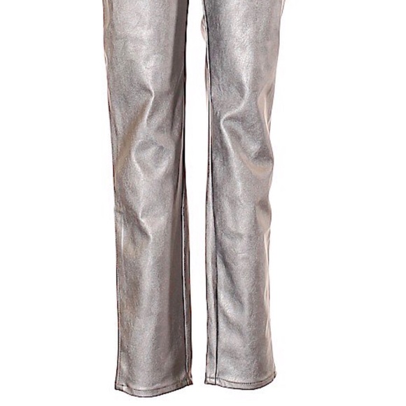 Liquid Leather Metallic Treggings Silver Divided - Picture 6 of 7